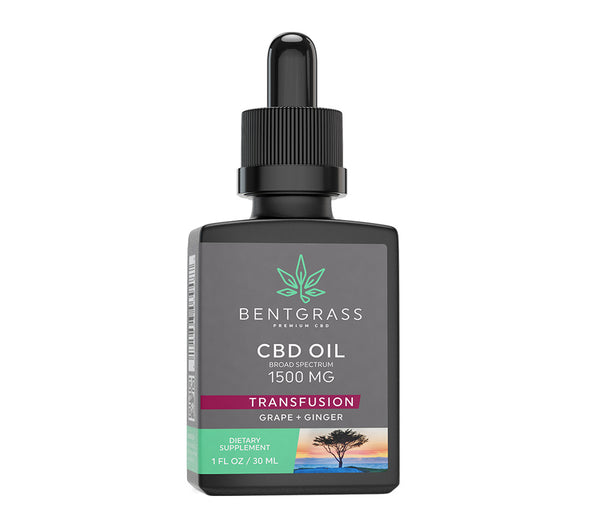 1500 MG CBD Oil Tincture Transfusion Grape + Ginger Bentgrass